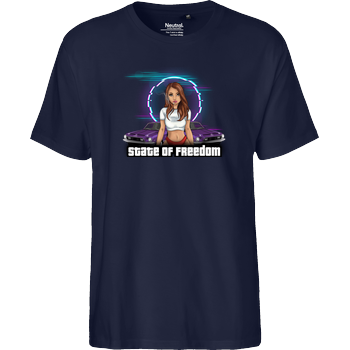 Freasy - State of Freedom Fairtrade T-Shirt - navy