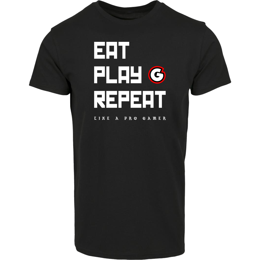 Geezy Geezy - Eat Play Repeat T-Shirt Hausmarke T-Shirt  - Schwarz