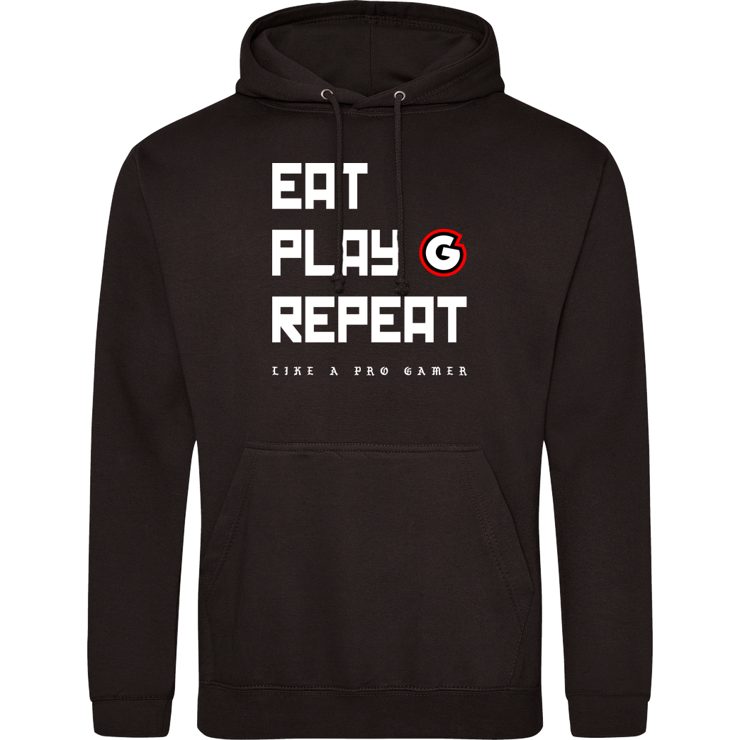 Geezy Geezy - Eat Play Repeat Sweatshirt JH Hoodie - Schwarz