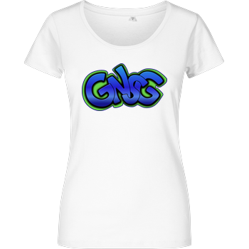 GNSG - Blue Logo Damenshirt weiss