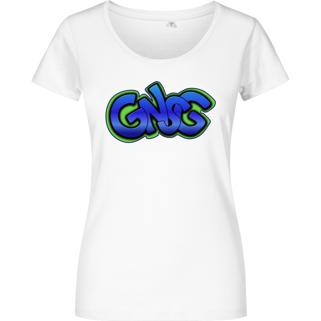 GNSG GNSG - Blue Logo T-Shirt Damenshirt weiss
