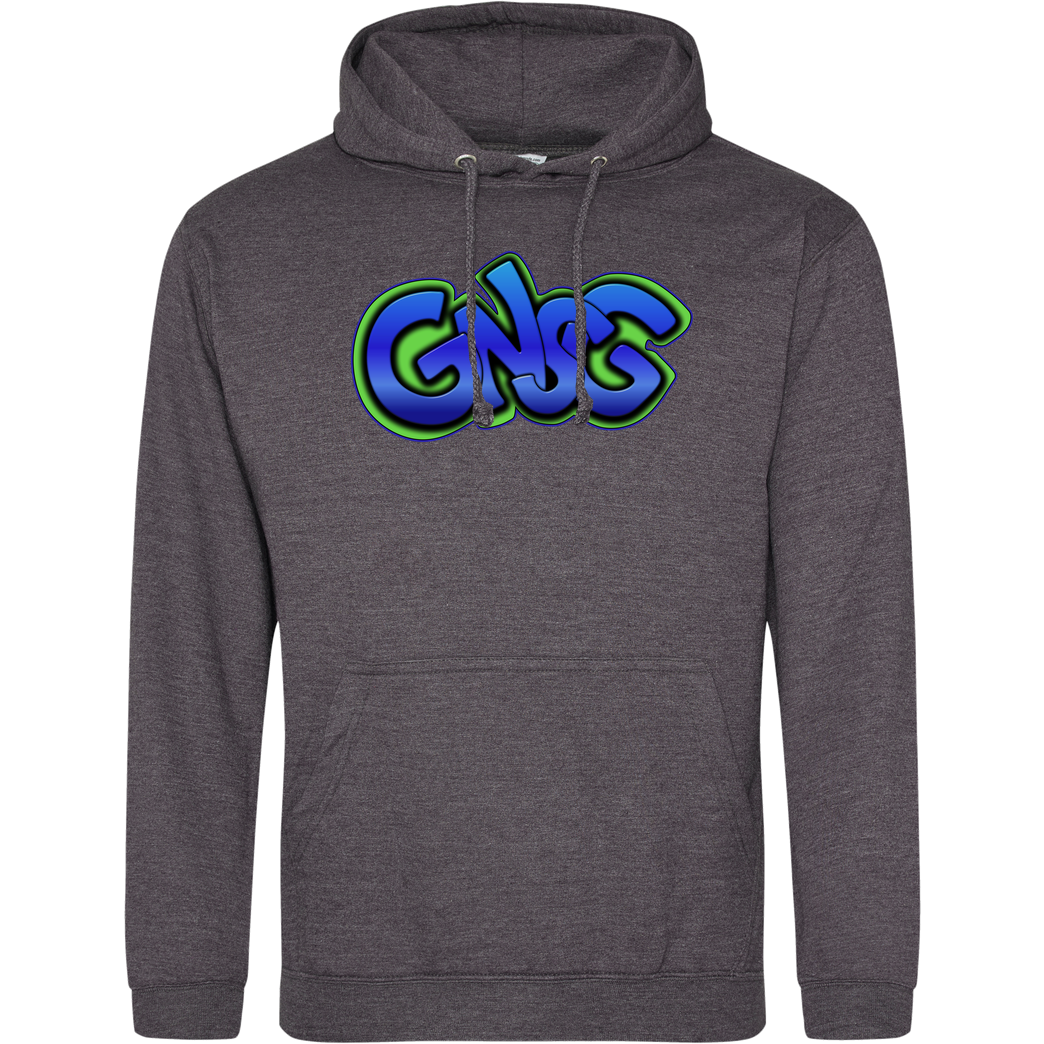 GNSG GNSG - Blue Logo Sweatshirt JH Hoodie - Dark heather grey