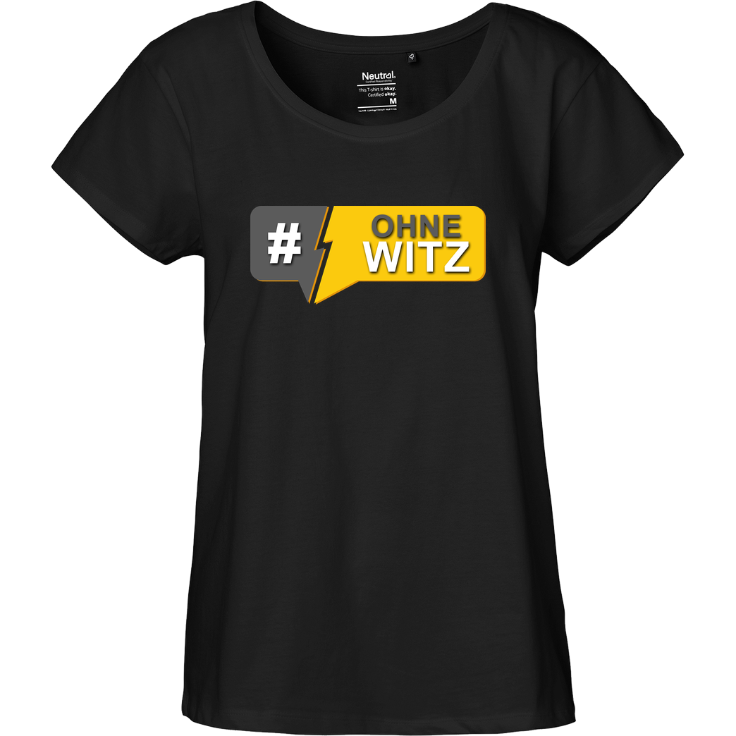GNSG GNSG - #OhneWitz T-Shirt Fairtrade Loose Fit Girlie - schwarz