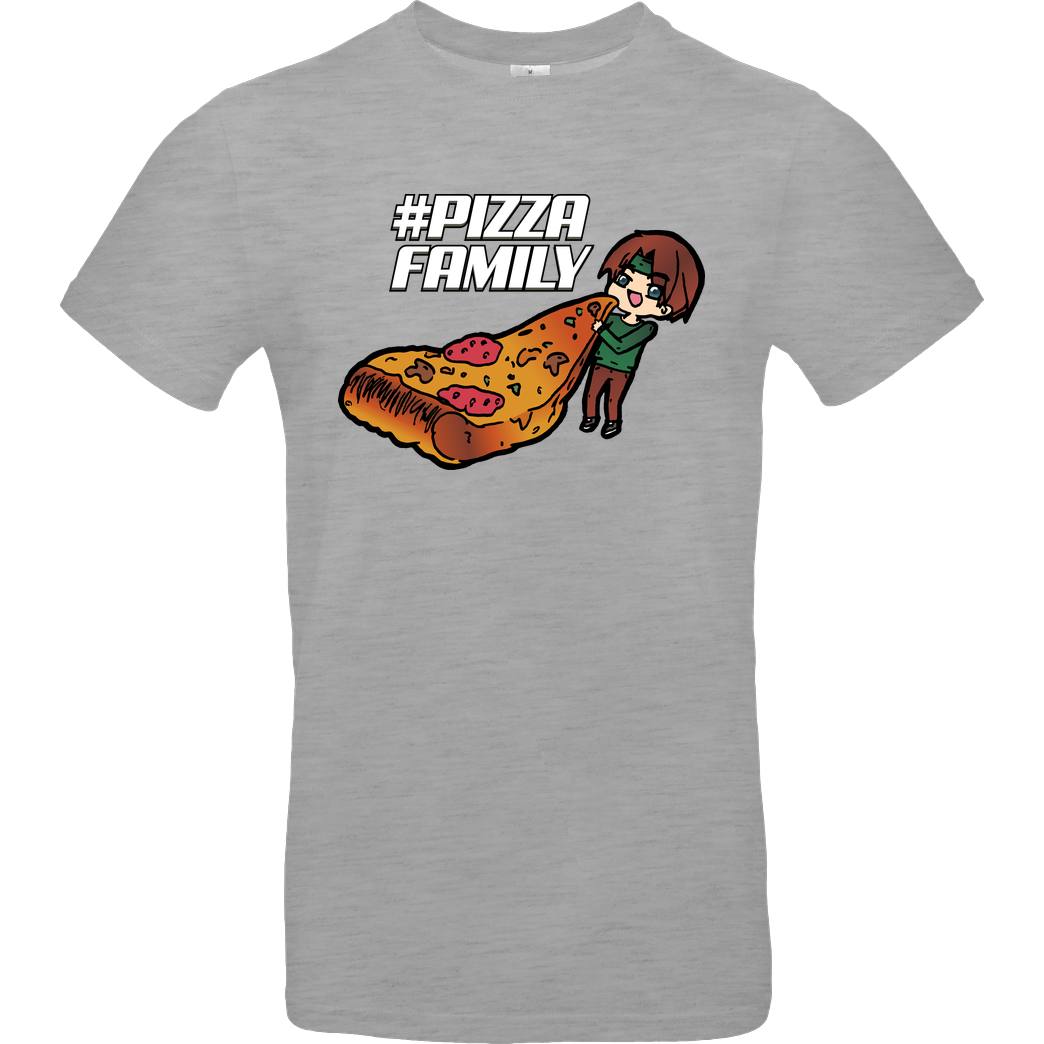 GNSG GNSG - Pizza Family T-Shirt B&C EXACT 190 - heather grey