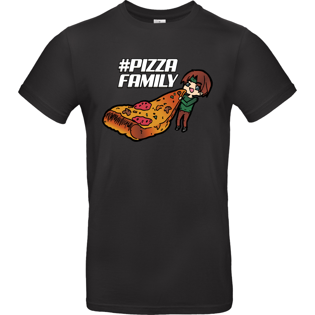 GNSG GNSG - Pizza Family T-Shirt B&C EXACT 190 - Schwarz