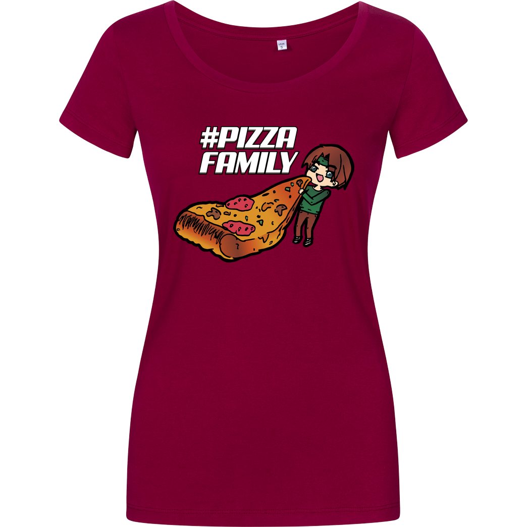GNSG GNSG - Pizza Family T-Shirt Damenshirt berry