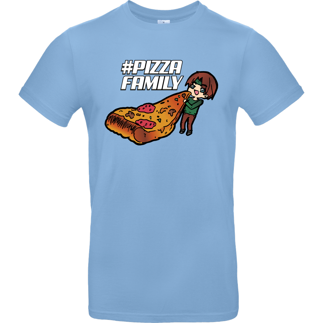 GNSG GNSG - Pizza Family T-Shirt B&C EXACT 190 - Hellblau