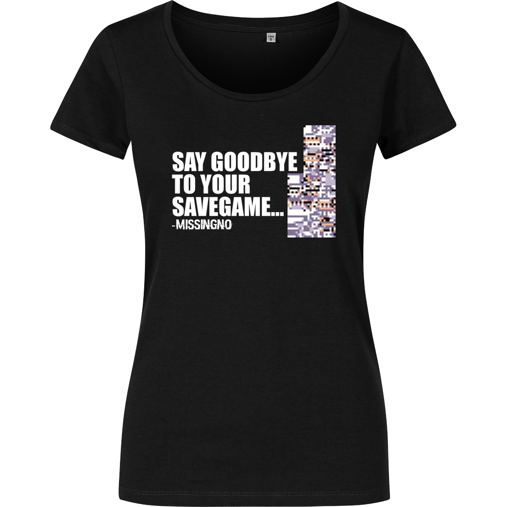 IamHaRa Goodbye Savegame T-Shirt Damenshirt schwarz