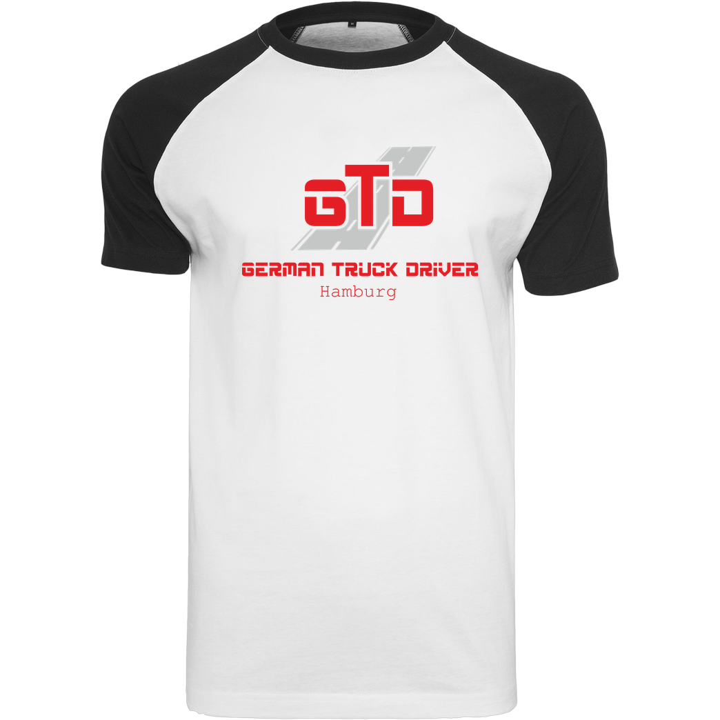 German Truck Driver GTD - Hamburg T-Shirt Raglan-Shirt weiß
