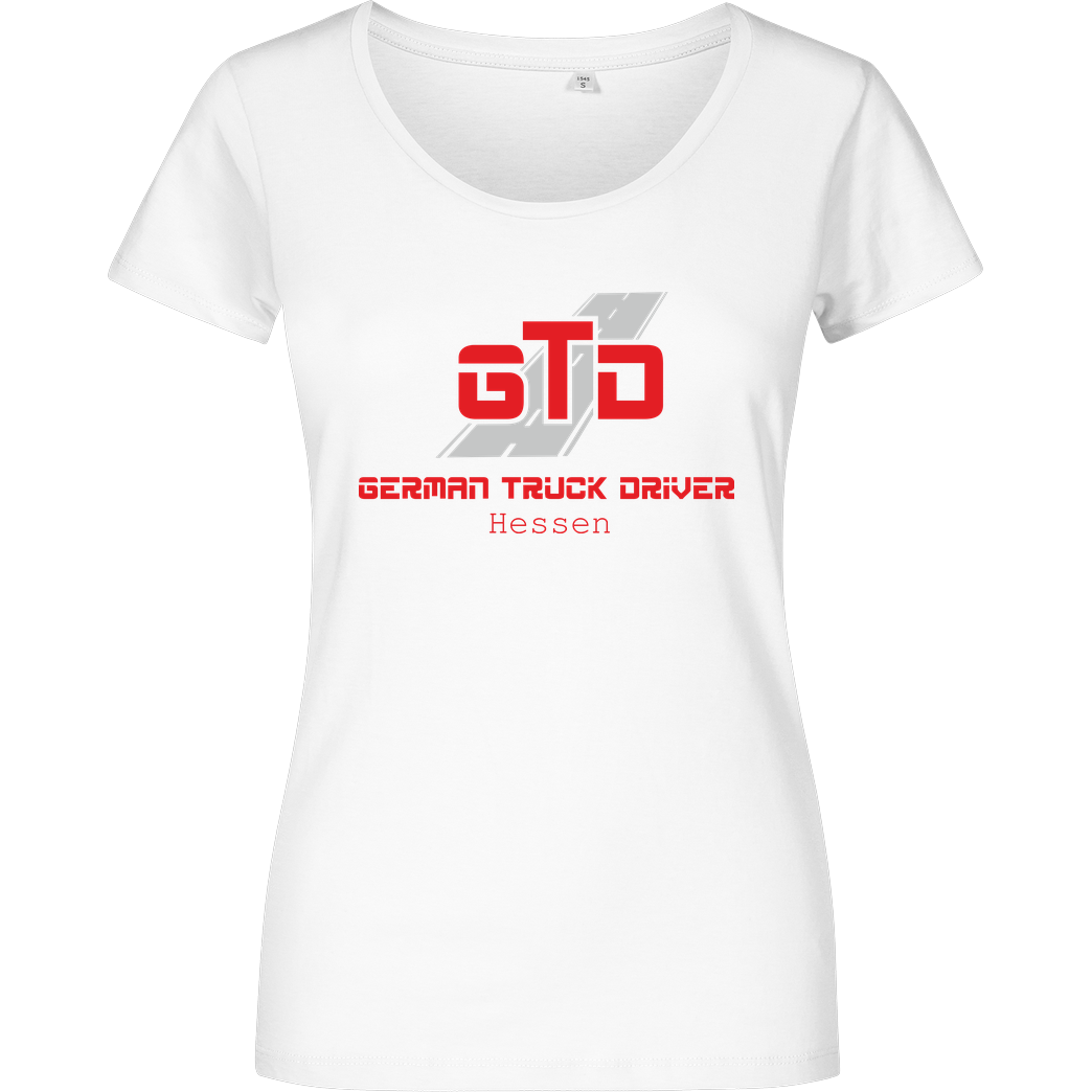 German Truck Driver GTD - Hessen T-Shirt Damenshirt weiss