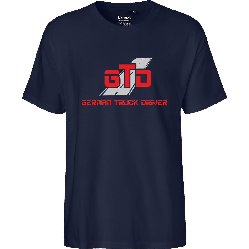 German Truck Driver GTD - Logo T-Shirt Fairtrade T-Shirt - navy
