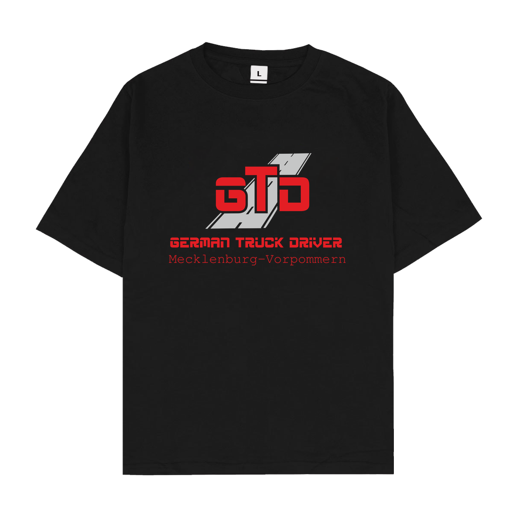 German Truck Driver GTD - Mecklenburg-Vorpommern T-Shirt Oversize T-Shirt - Schwarz