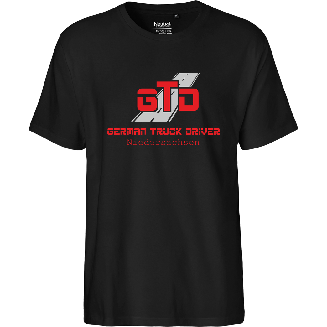 German Truck Driver GTD - Niedersachsen T-Shirt Fairtrade T-Shirt - schwarz