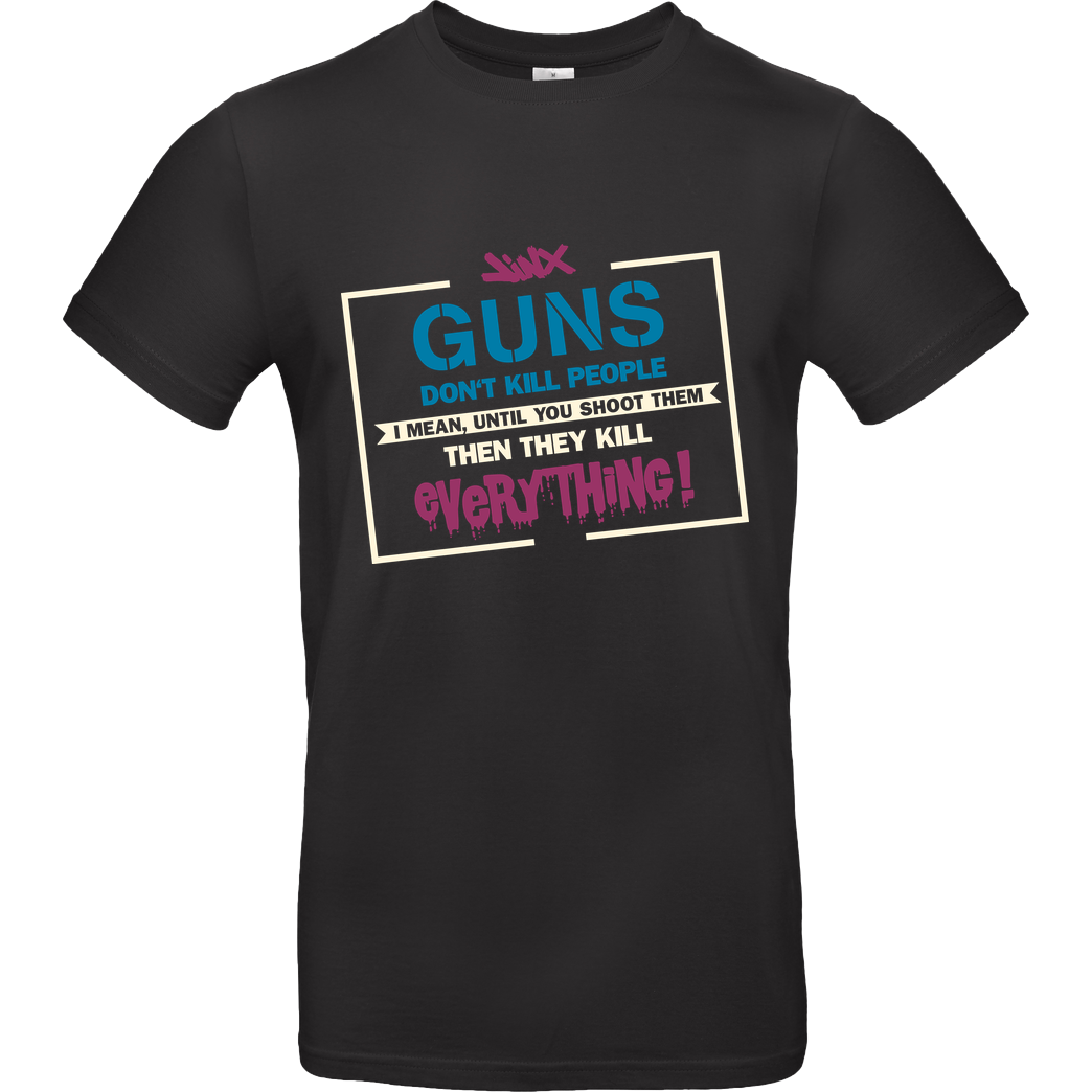IamHaRa Guns don't Kill People T-Shirt B&C EXACT 190 - Schwarz