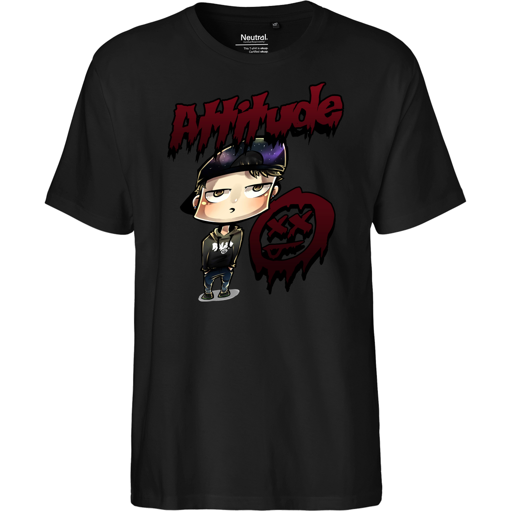 hallodri Hallodri - Attitude T-Shirt Fairtrade T-Shirt - schwarz