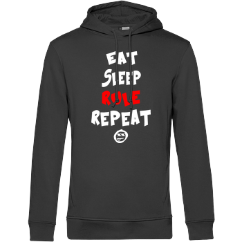 Hallodri - Eat Sleep Rule Repeat B&C HOODED INSPIRE - schwarz