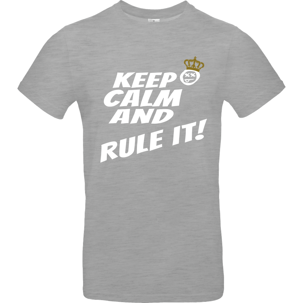 hallodri Hallodri - Keep Calm and Rule It! T-Shirt B&C EXACT 190 - heather grey