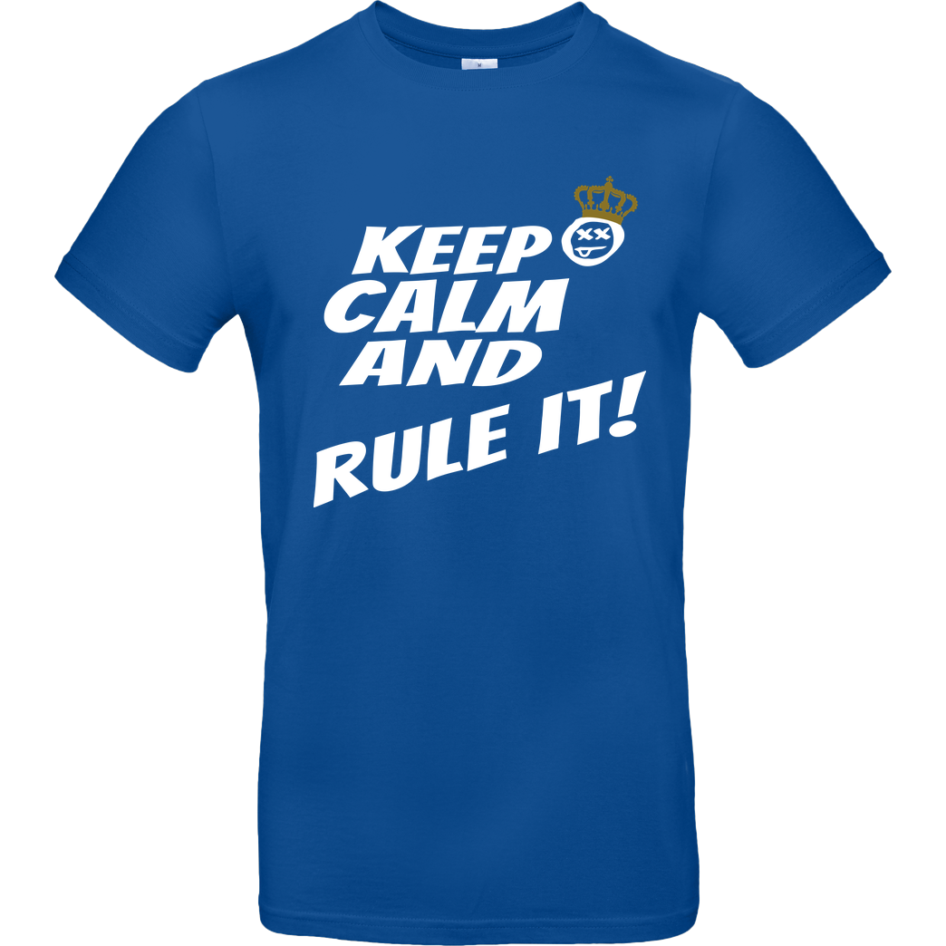 hallodri Hallodri - Keep Calm and Rule It! T-Shirt B&C EXACT 190 - Royal