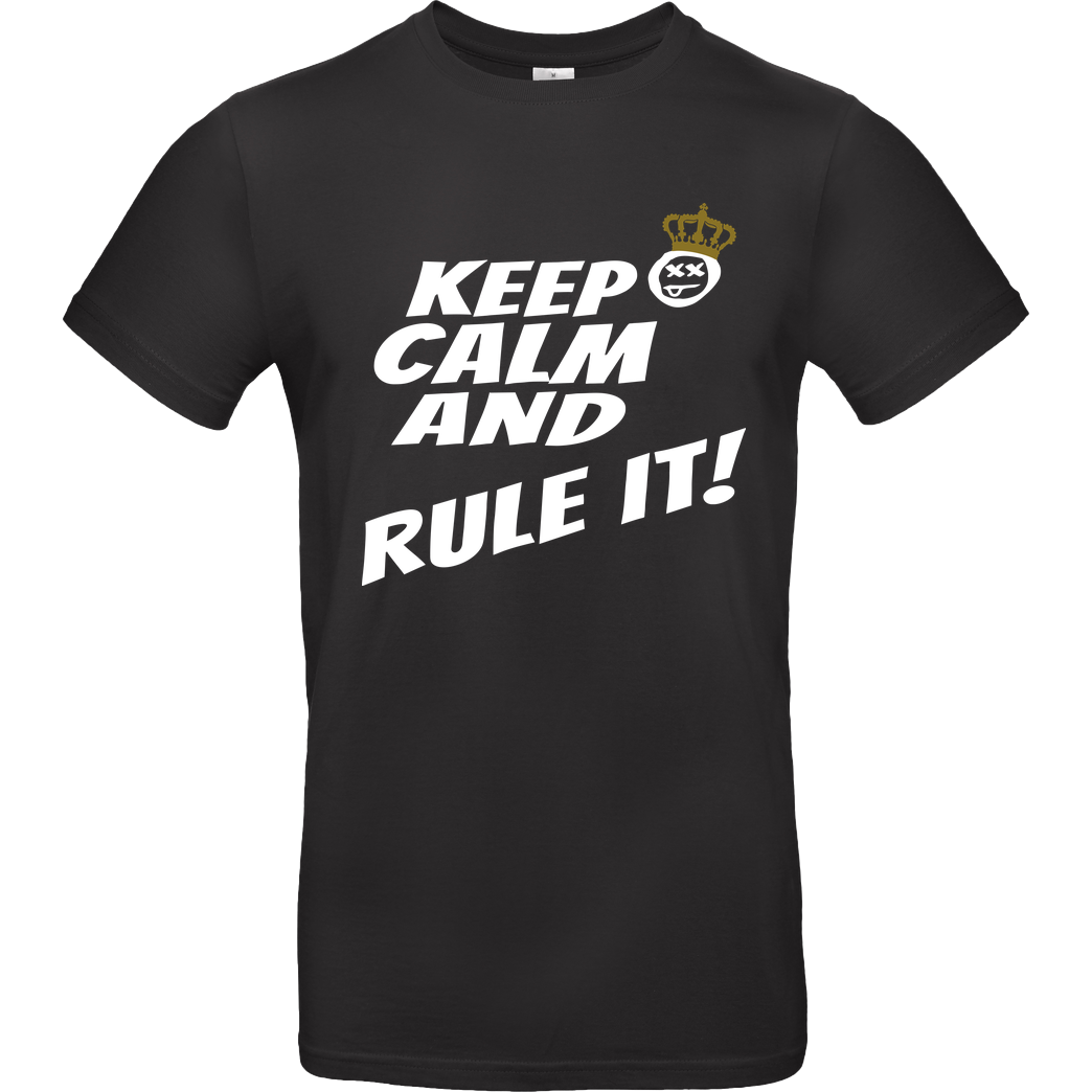hallodri Hallodri - Keep Calm and Rule It! T-Shirt B&C EXACT 190 - Schwarz