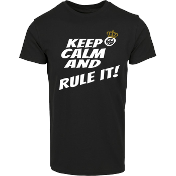 Hallodri - Keep Calm and Rule It! Hausmarke T-Shirt  - Schwarz