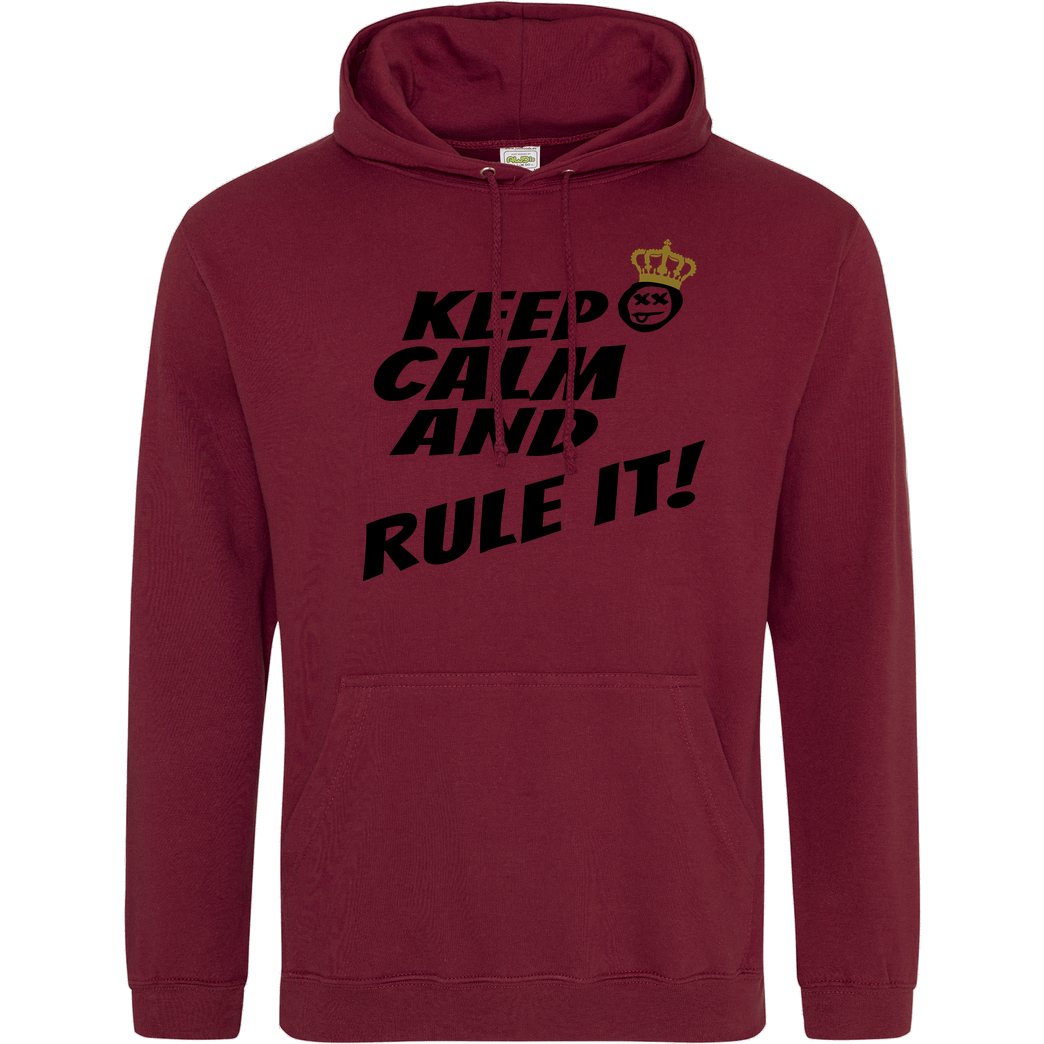 hallodri Hallodri - Keep Calm and Rule It! Sweatshirt JH Hoodie - Bordeaux