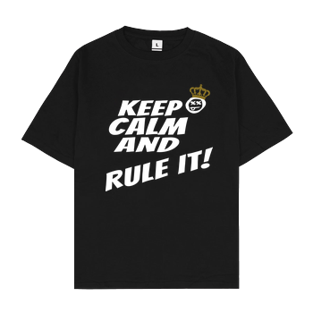 Hallodri - Keep Calm and Rule It! Oversize T-Shirt - Schwarz