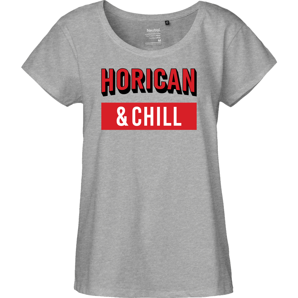 Horican Horican - and Chill T-Shirt Fairtrade Loose Fit Girlie - heather grey
