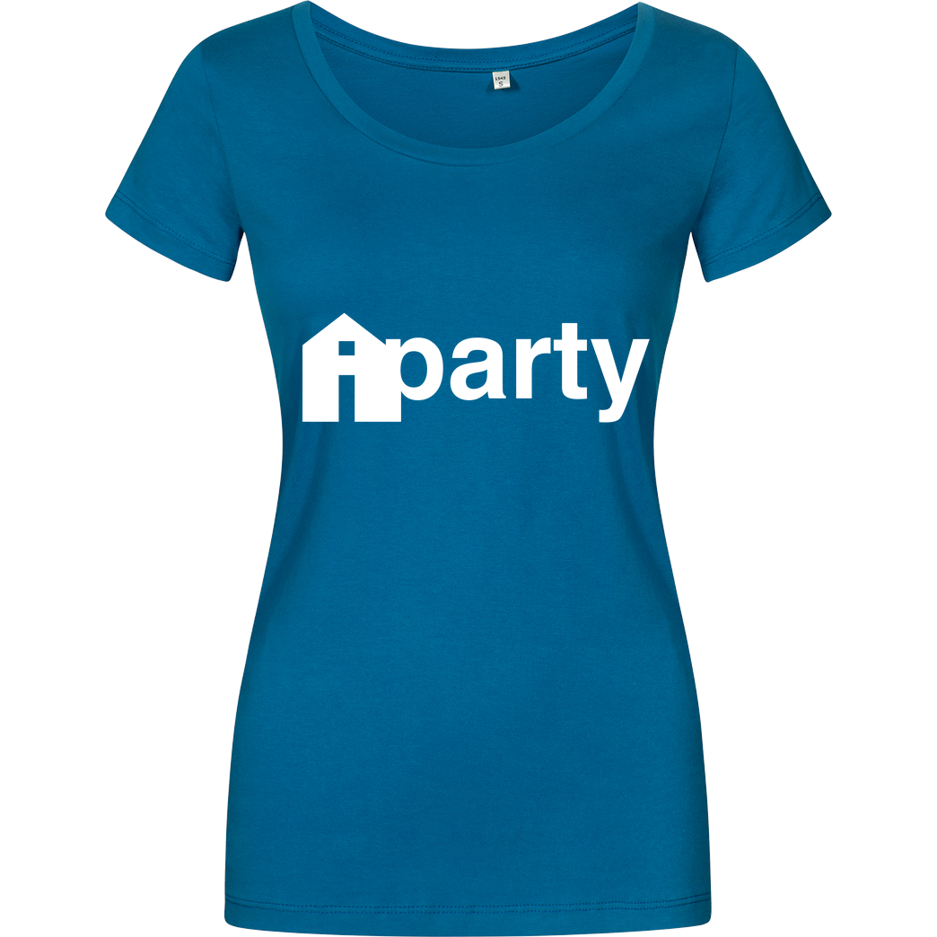 iHausparty iHausparty - Logo T-Shirt Damenshirt petrol