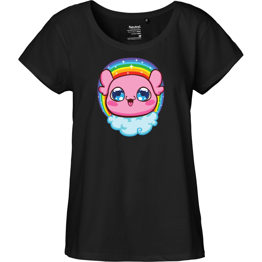Isy Isy - Regenbogen Kora T-Shirt Fairtrade Loose Fit Girlie - schwarz