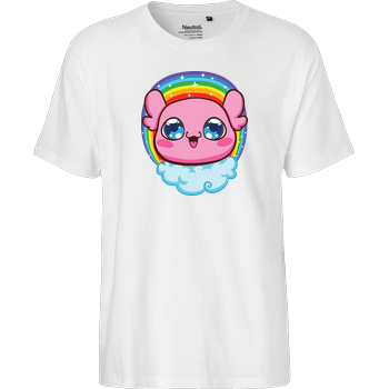Isy - Regenbogen Kora Fairtrade T-Shirt - weiß