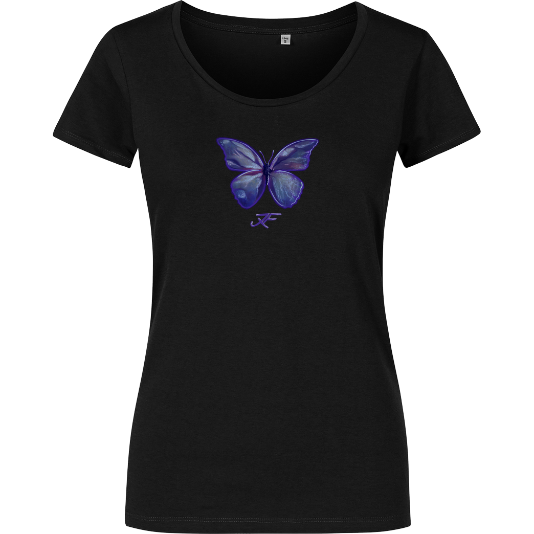 janaxf Janaxf - Butterfly T-Shirt Damenshirt schwarz
