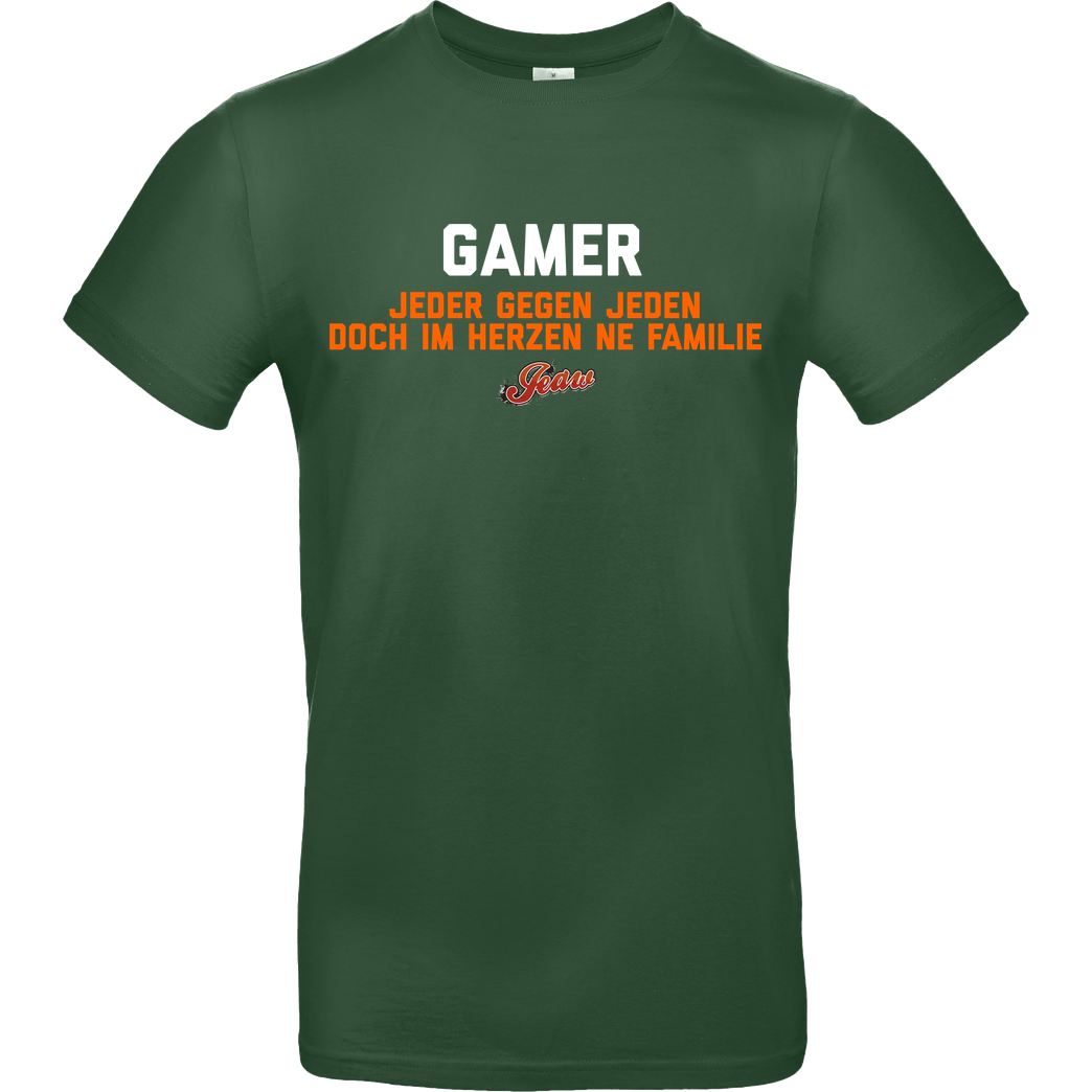 Jeaw Jeaw - Gamer T-Shirt B&C EXACT 190 - Flaschengrün