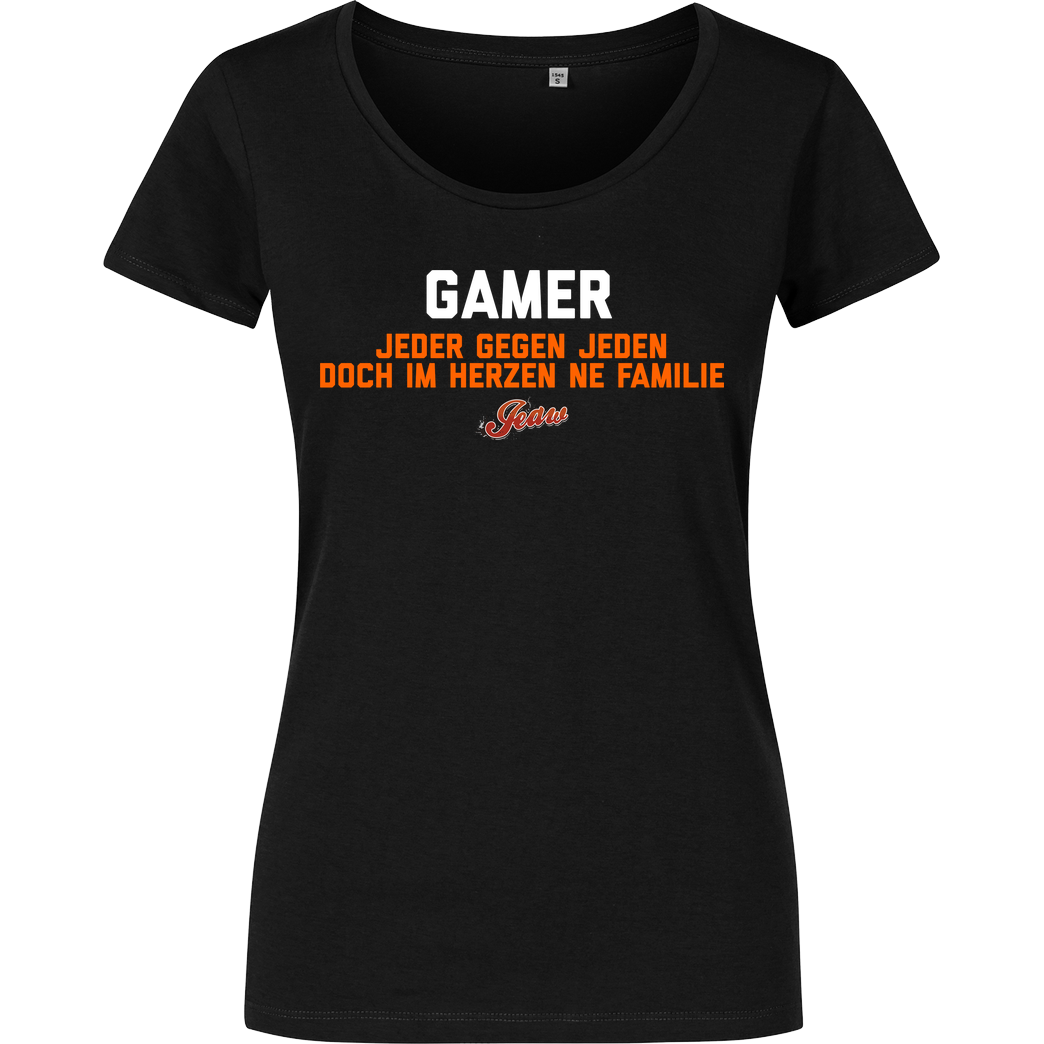 Jeaw Jeaw - Gamer T-Shirt Damenshirt schwarz