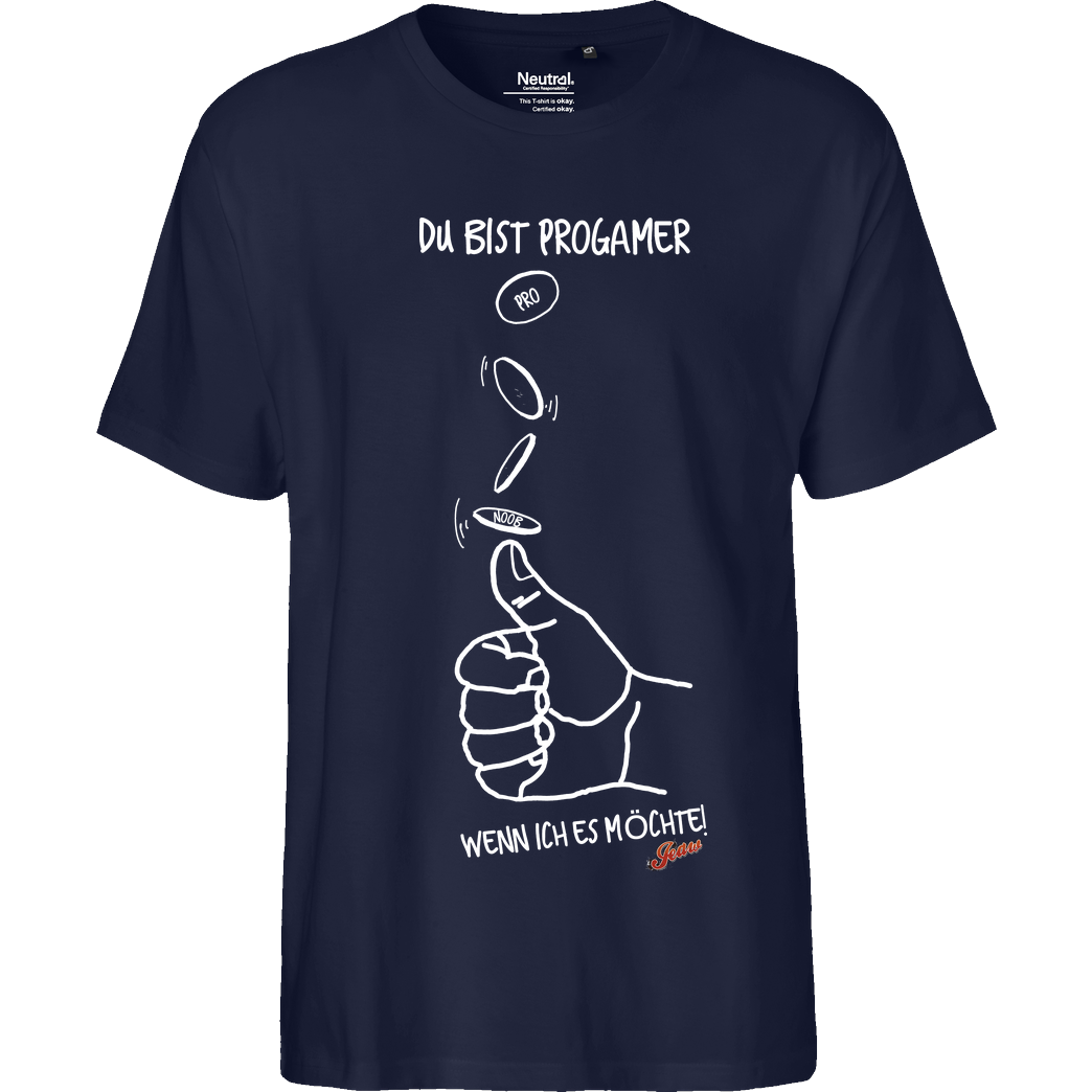 Jeaw Jeaw - Progamer T-Shirt Fairtrade T-Shirt - navy