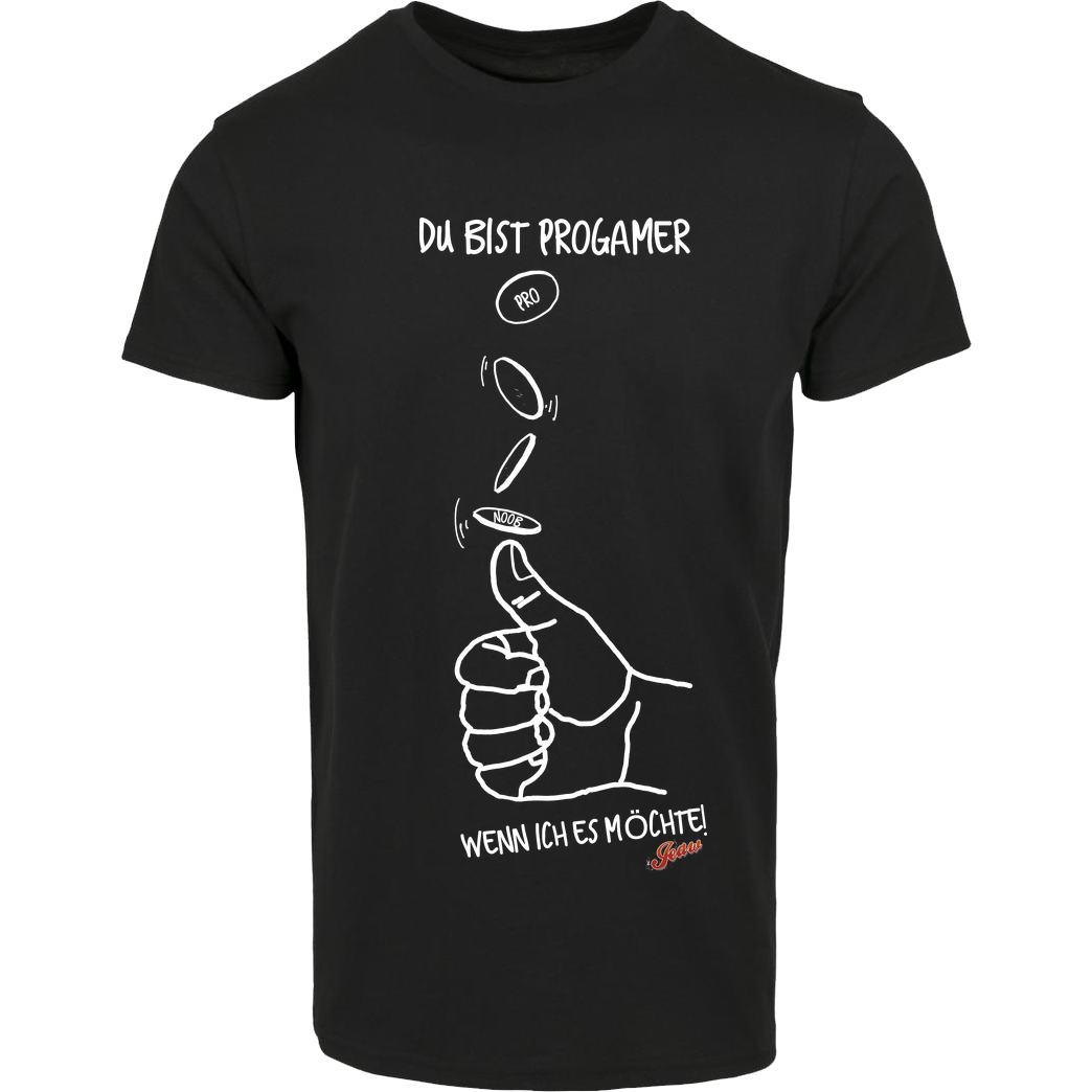Jeaw Jeaw - Progamer T-Shirt Hausmarke T-Shirt  - Schwarz