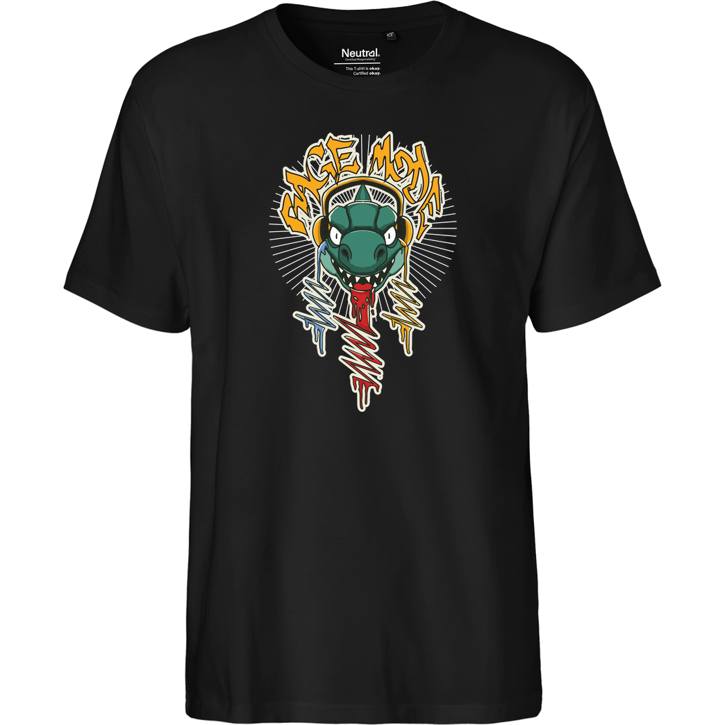 JerichoFive Jericho Five - Rage Mode Dino T-Shirt Fairtrade T-Shirt - schwarz