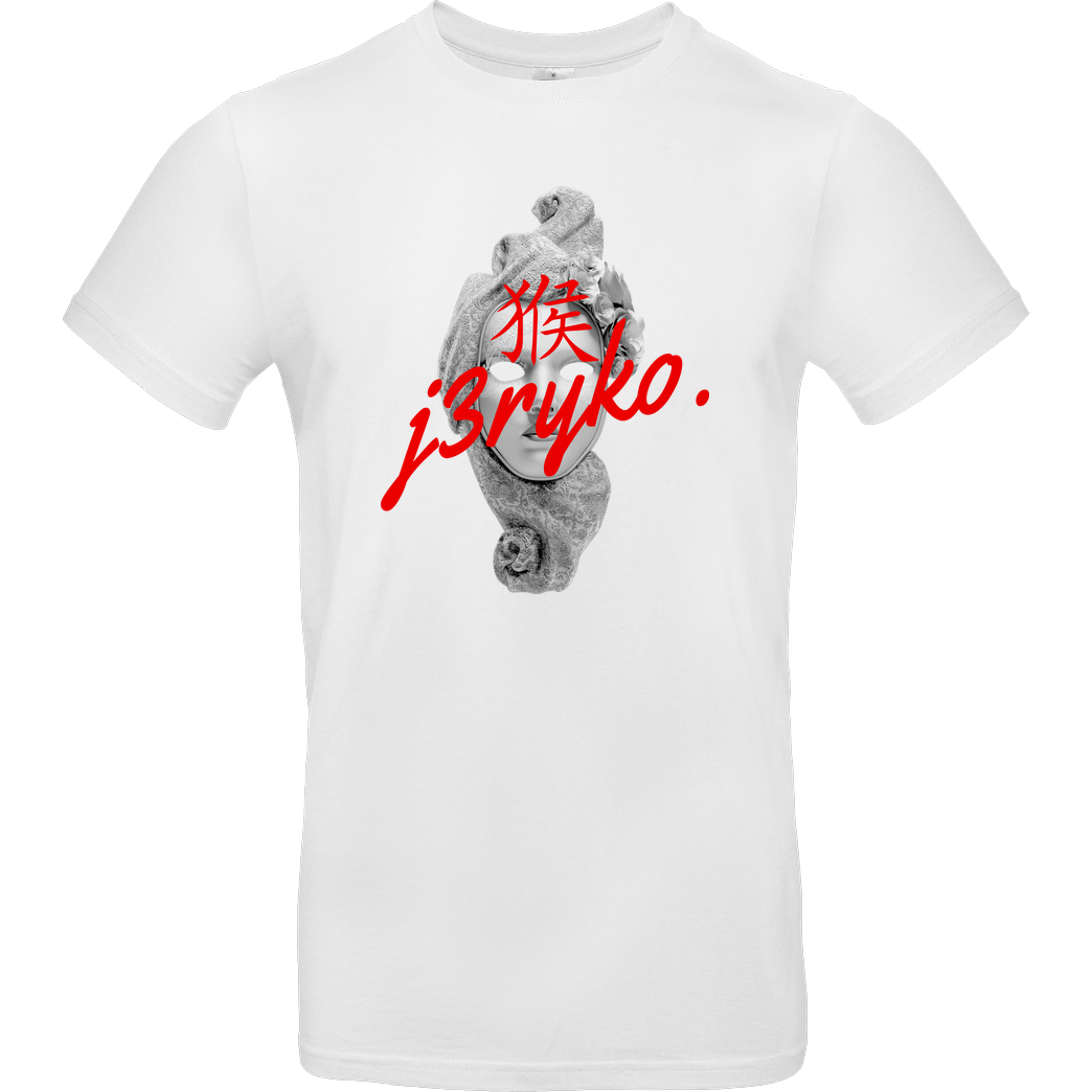 JERYKO Jeryko - Mask Logo T-Shirt B&C EXACT 190 - Weiß