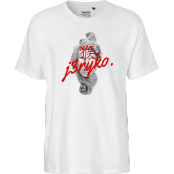 Jeryko - Mask Logo Fairtrade T-Shirt - weiß