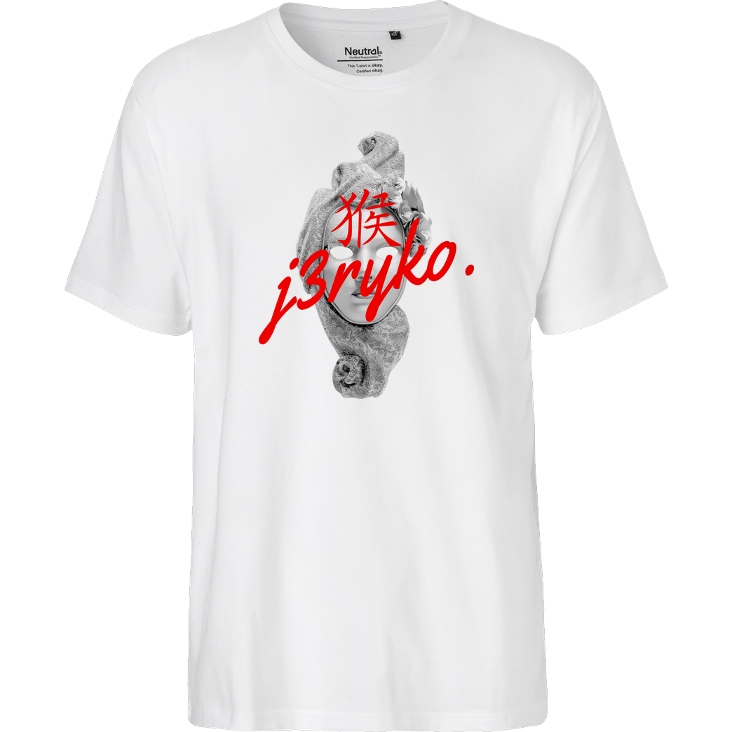 JERYKO Jeryko - Mask Logo T-Shirt Fairtrade T-Shirt - weiß