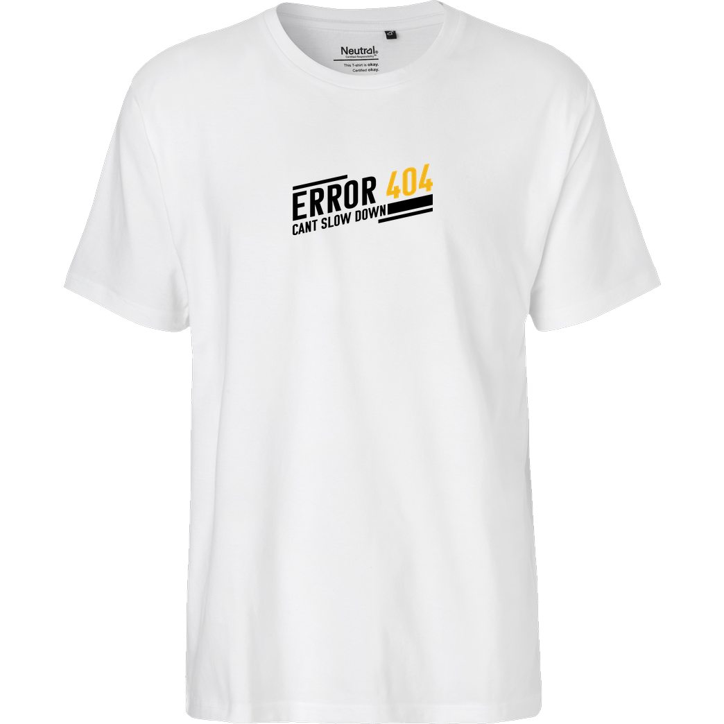 KawaQue KawaQue - Error 404 T-Shirt Fairtrade T-Shirt - weiß