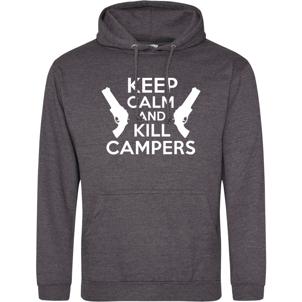 bjin94 Keep Calm and Kill Campers Sweatshirt JH Hoodie - Dark heather grey