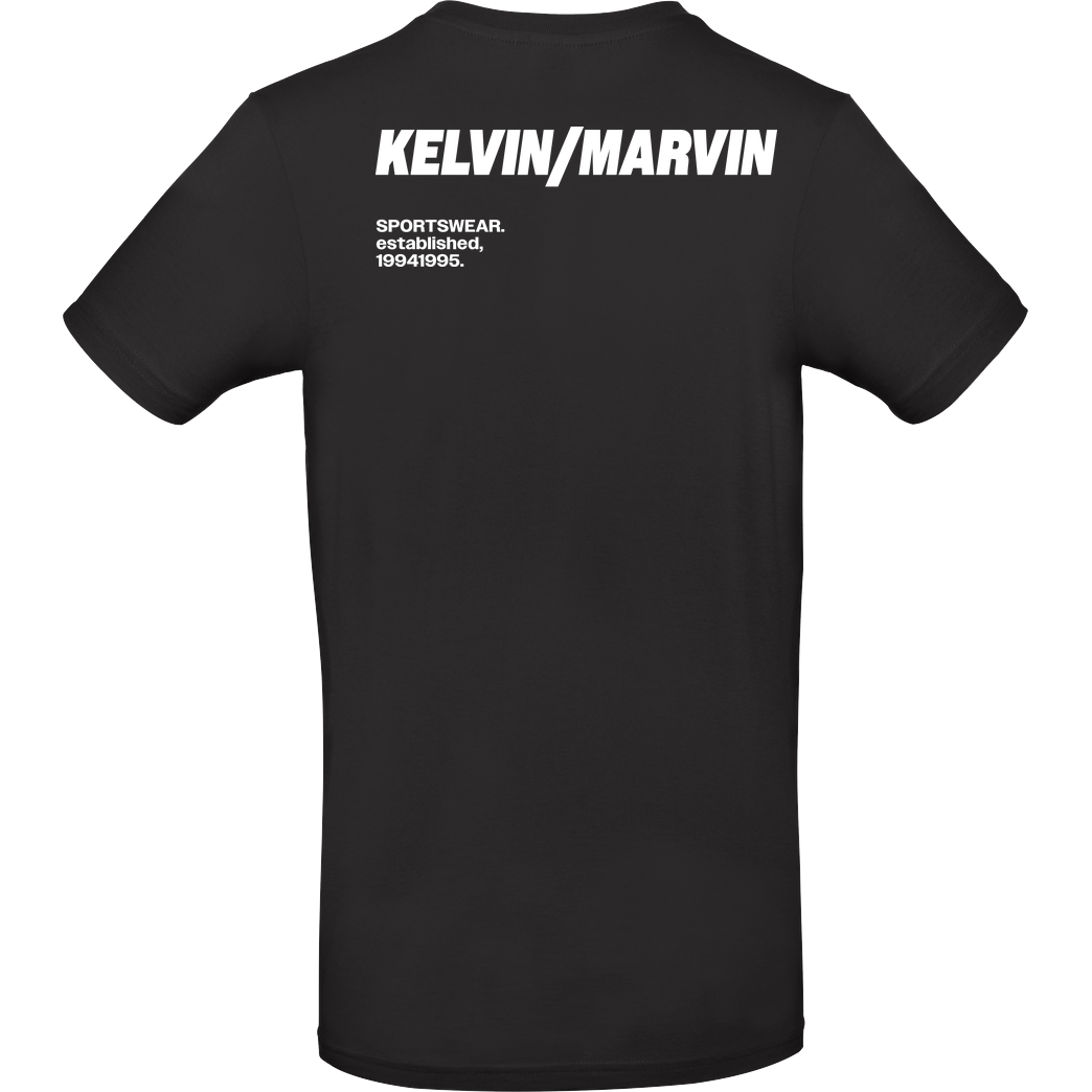 Kelvin und Marvin Kelvin und Marvin - Fäuste Back T-Shirt T-Shirt B&C EXACT 190 - Schwarz