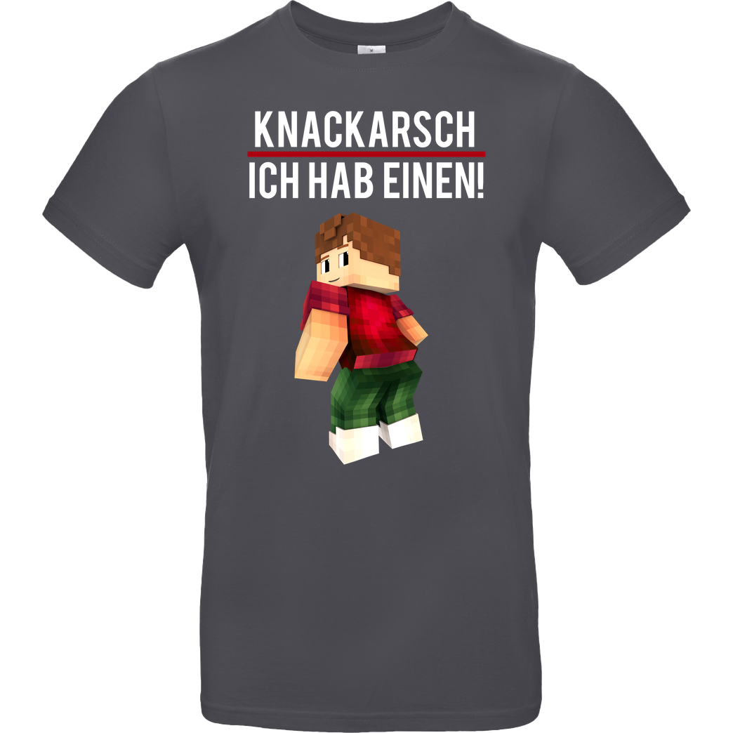 KillaPvP KillaPvP - Knackarsch T-Shirt B&C EXACT 190 - Dark Grey