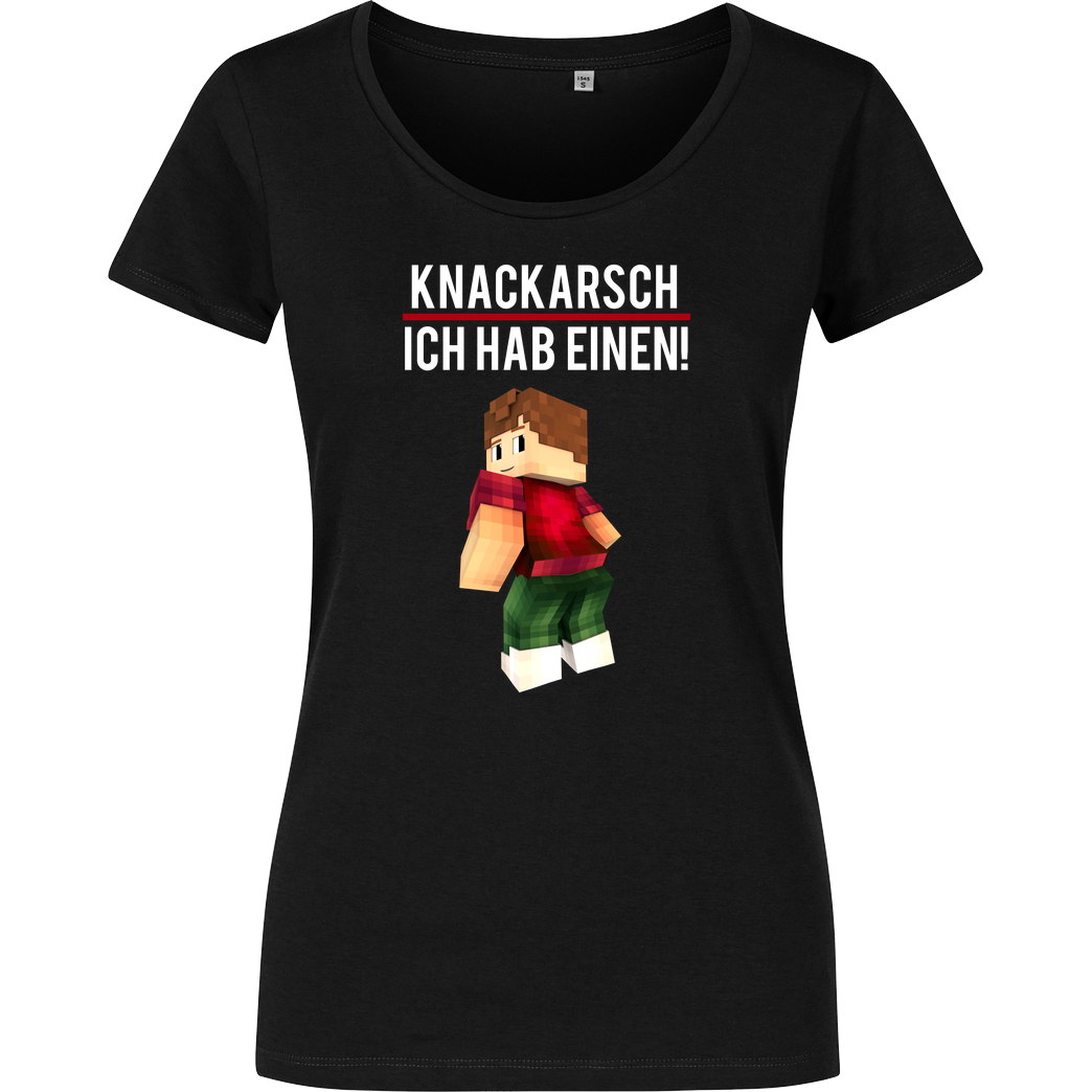 KillaPvP KillaPvP - Knackarsch T-Shirt Damenshirt schwarz
