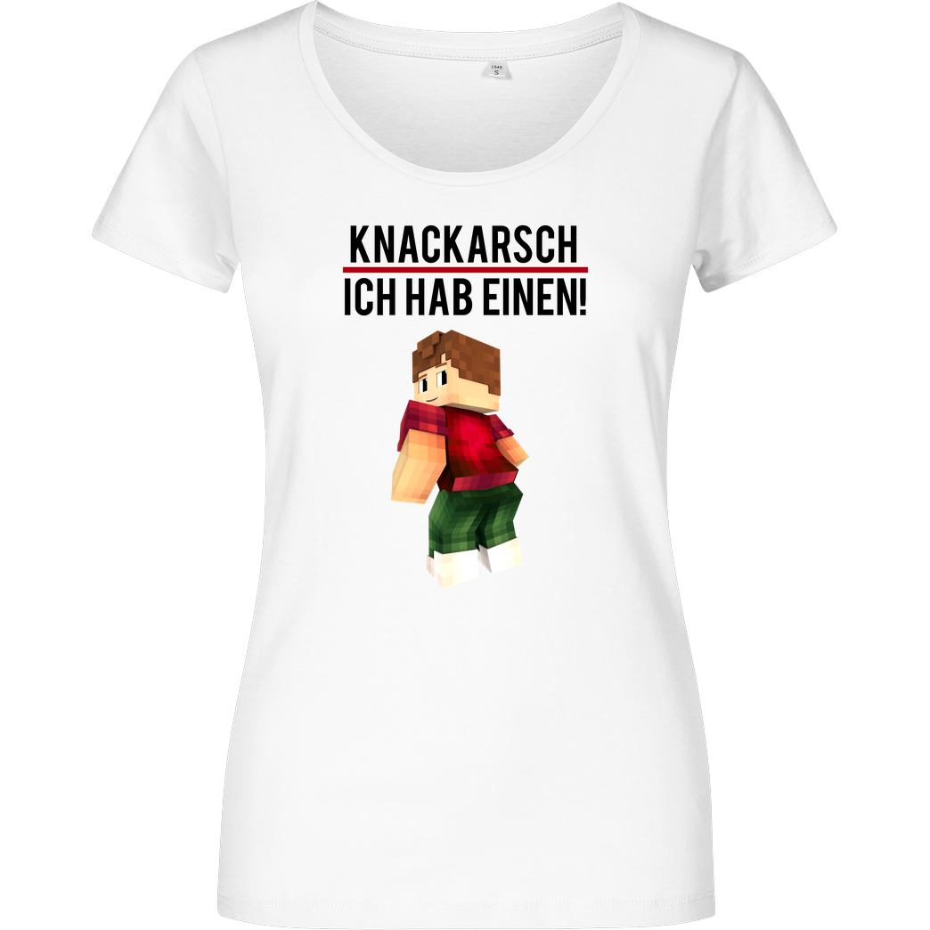 KillaPvP KillaPvP - Knackarsch T-Shirt Damenshirt weiss