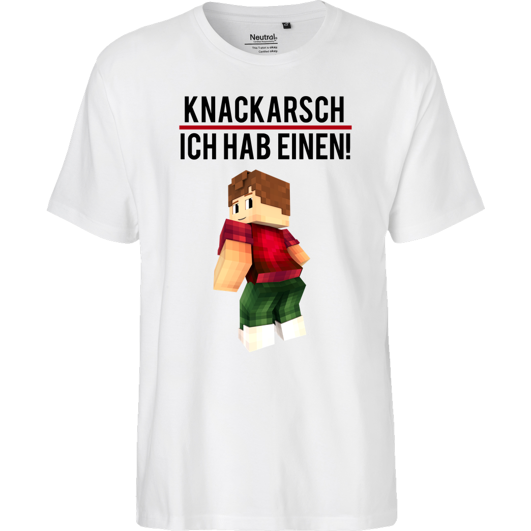 KillaPvP KillaPvP - Knackarsch T-Shirt Fairtrade T-Shirt - weiß