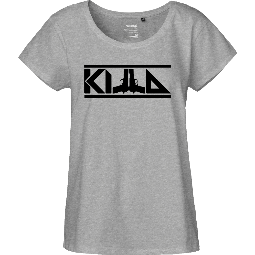 KillaPvP KillaPvP - Logo T-Shirt Fairtrade Loose Fit Girlie - heather grey