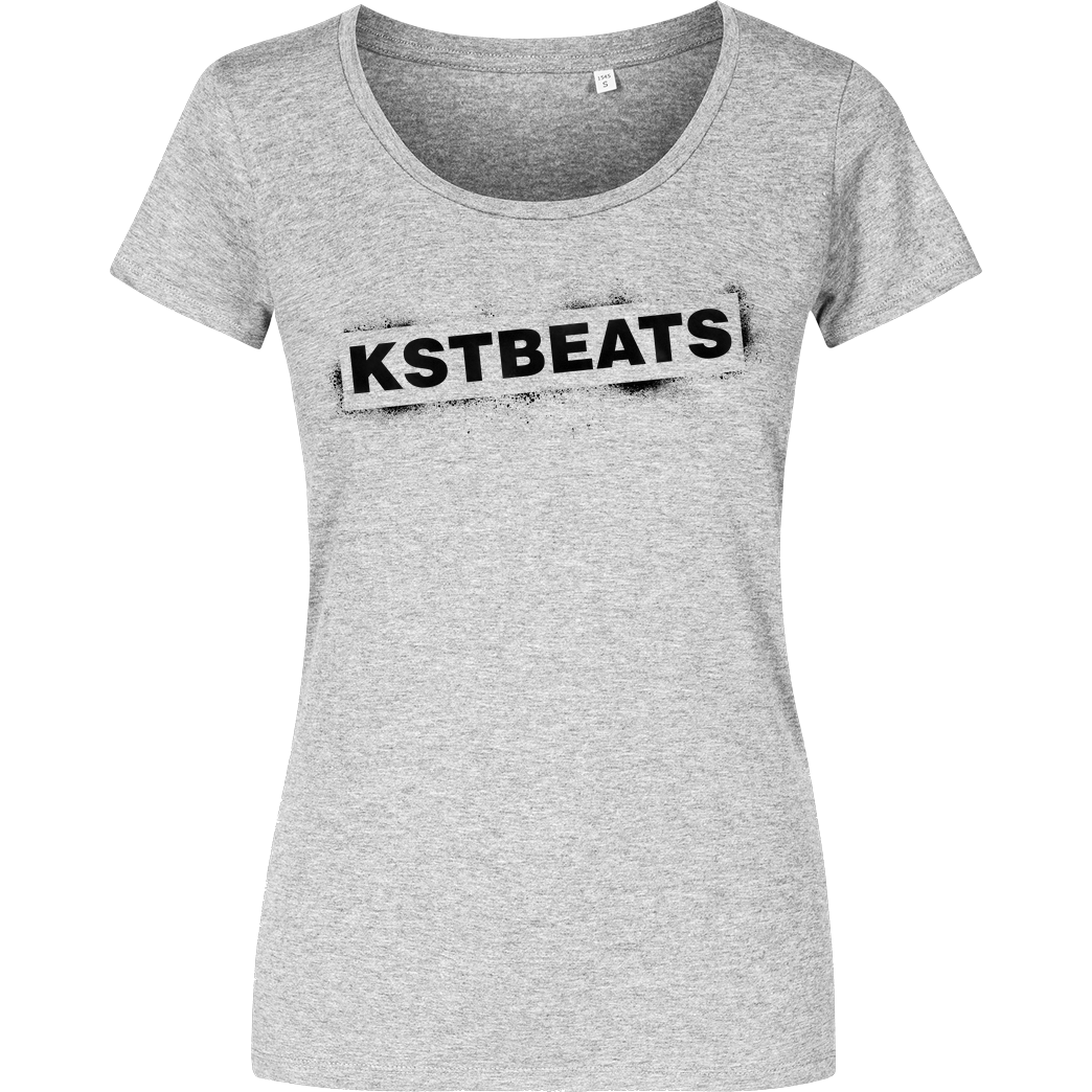 KsTBeats KsTBeats - Splatter T-Shirt Damenshirt heather grey