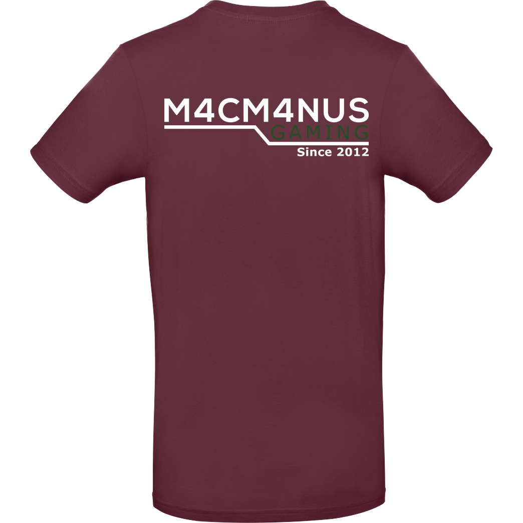 M4cM4nus M4cM4nus - Wappen und Schriftzug T-Shirt B&C EXACT 190 - Bordeaux