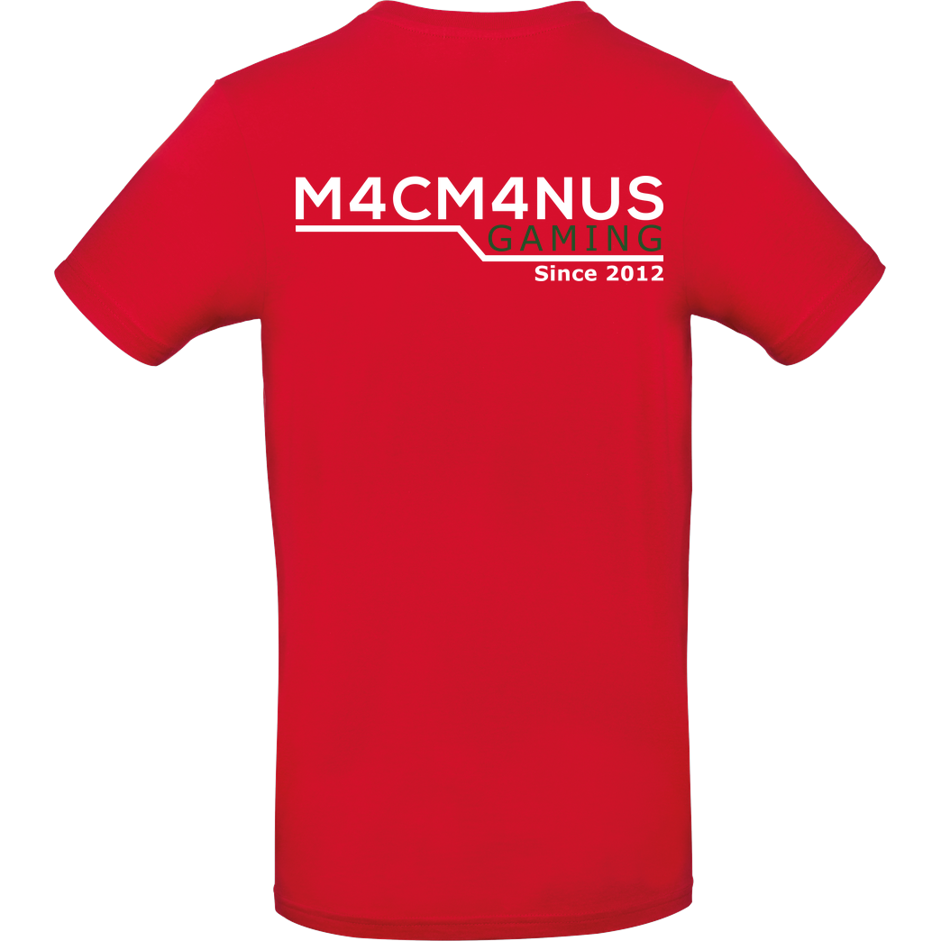 M4cM4nus M4cM4nus - Wappen und Schriftzug T-Shirt B&C EXACT 190 - Rot